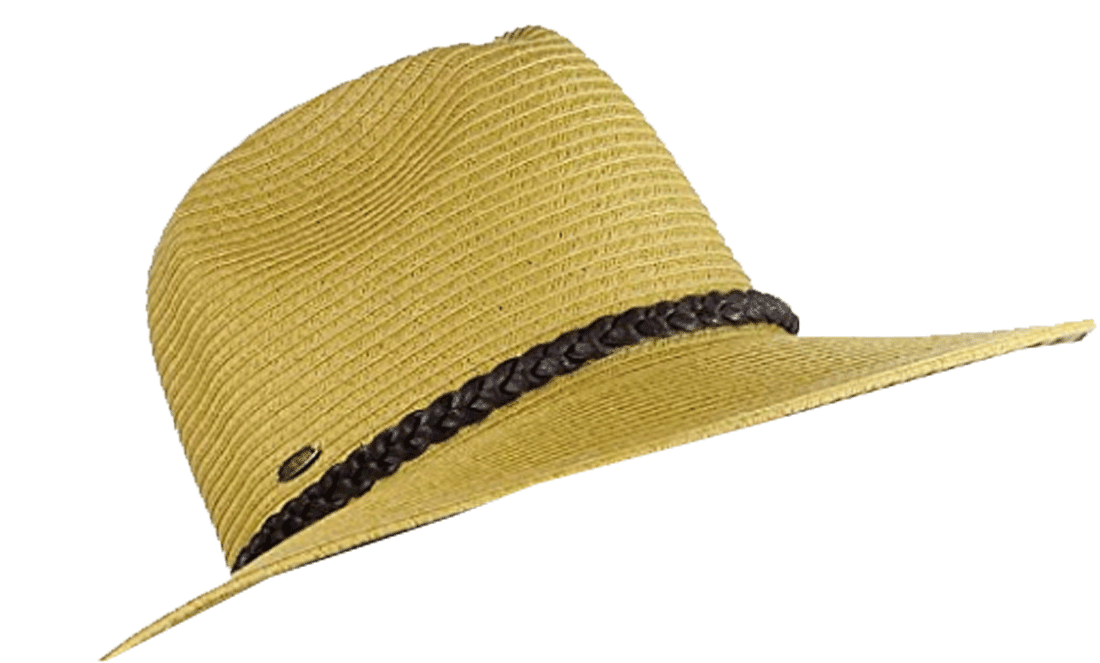 Teardrop Dent Braided Fedora Sun Hat NYFashion101
