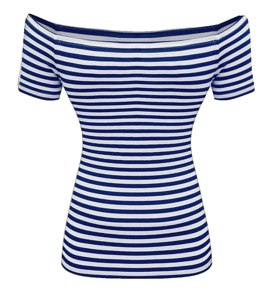Striped Off The Shoulder Tops LilyCoco