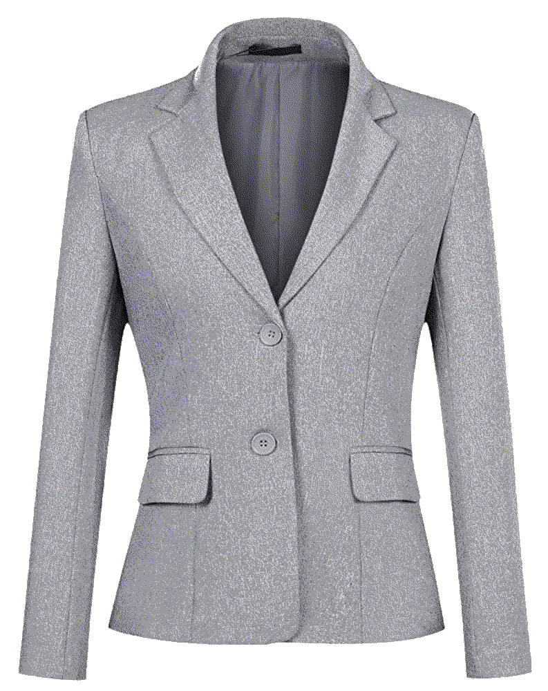 Casual Long Sleeve Two Button Suit Jacket Work Office Blazer Jacket YYNuda