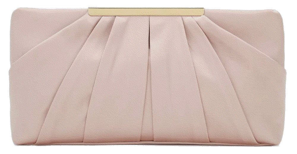 Elegant Pleated Satin Clutch Evening Bag  Charming Tailor