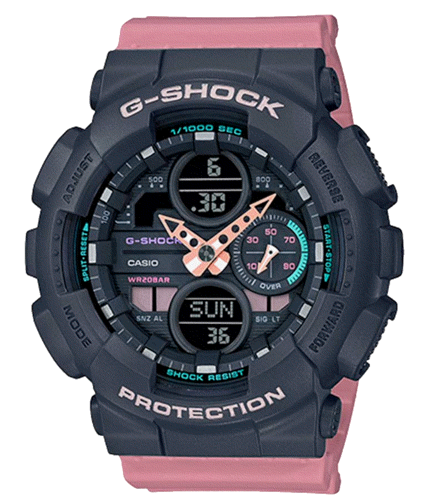 ladies G-Shock S-Series Pink Resin Band Watch Casio