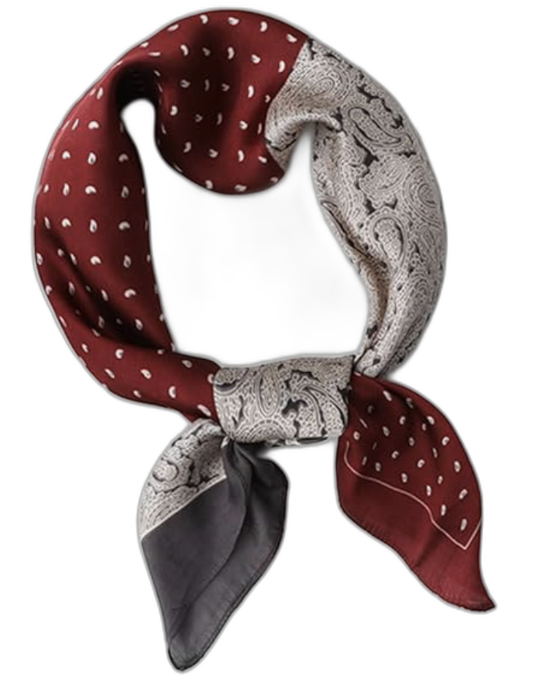 Square Silk satin Feeling neckerchief Scarf GUZOSJO