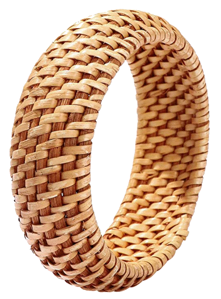 Rattan Lightweight Straw Wicker Braid Woven Bangle Bracelet  Heidkrueger