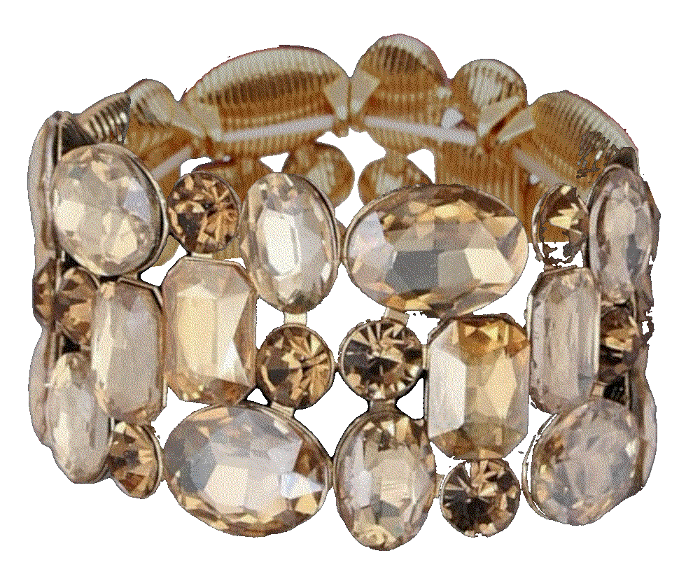 Wedding bracelet bridesmaid champagne gold Enrwin
