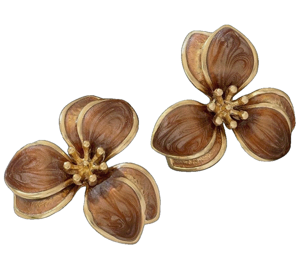 Double Layer Petal Flower Fashion Dangle Earrings Disclean