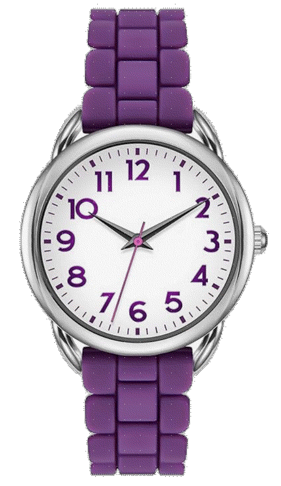 Bisley women purple silicone arabic watch Bisley