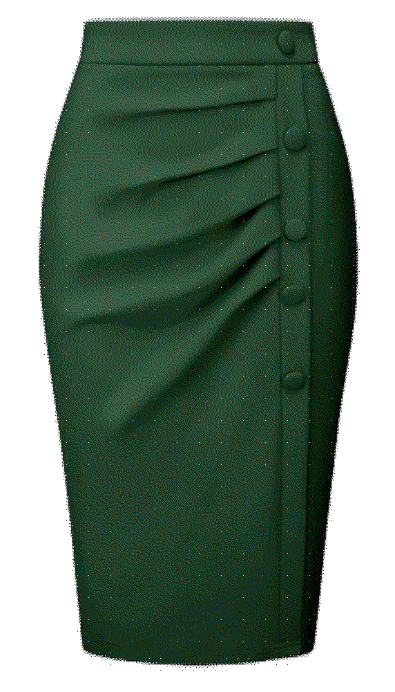 Pencil Elastic High Waist Ruched Bodycon Skirt Hobemty