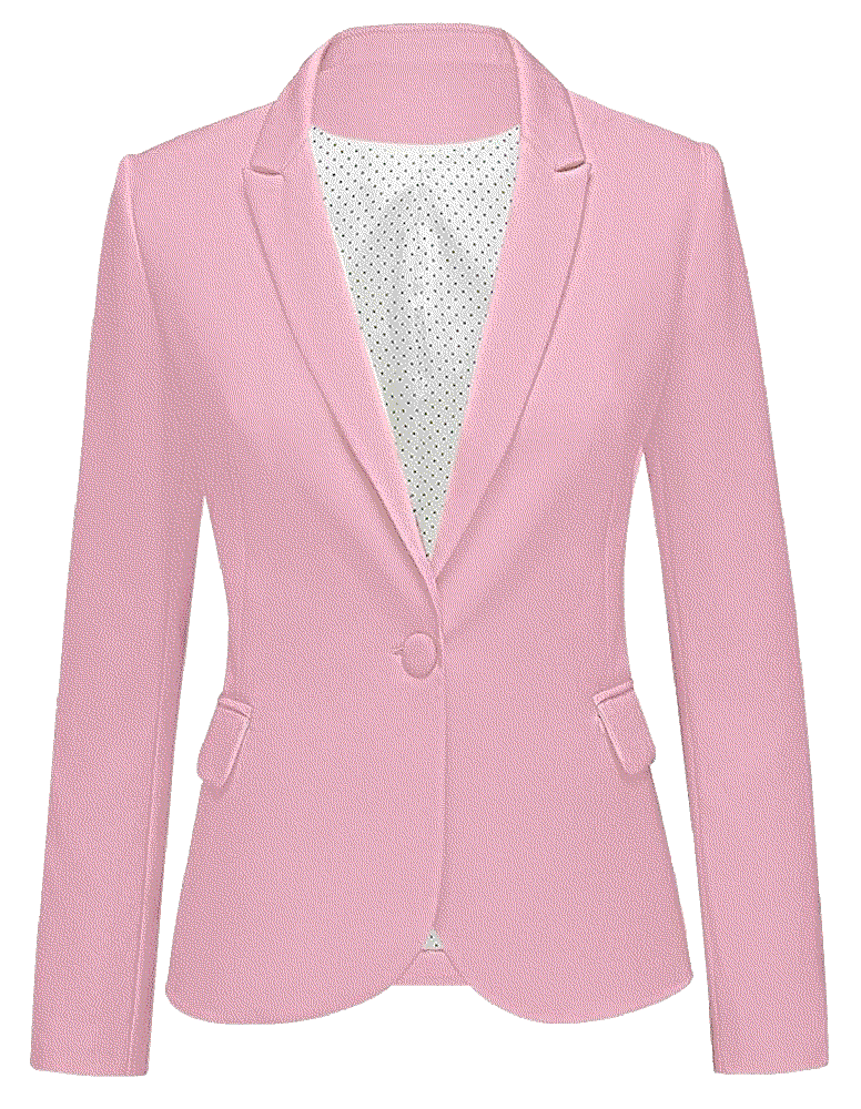 Notched Lapel Pockets Button Work Office Blazer Jacket Suit LookbookStore