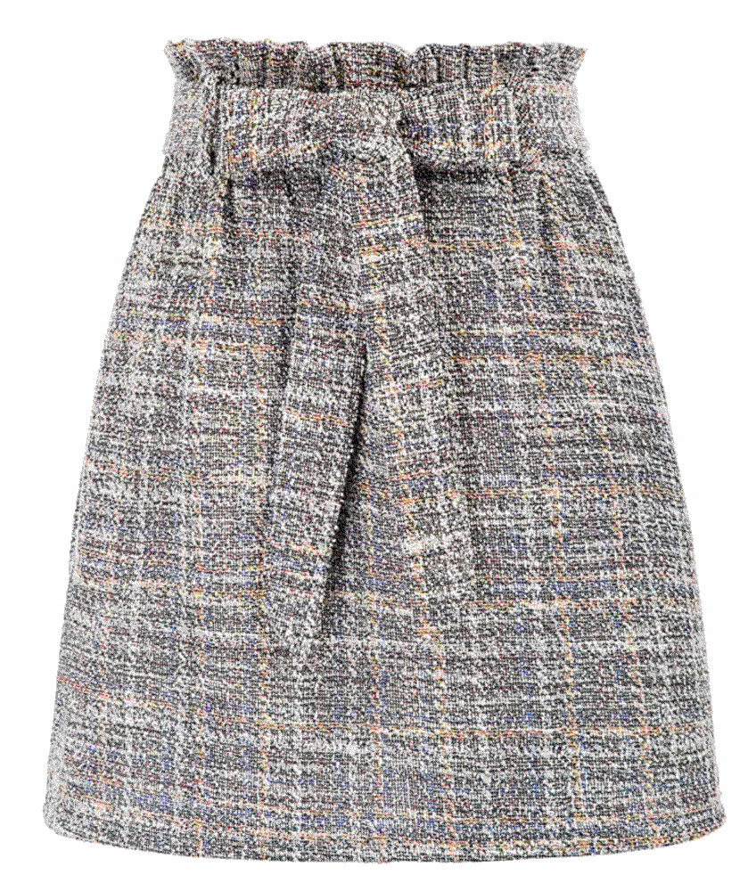 Casual High Waist A Line paper bag Skirt  Kancy Kole