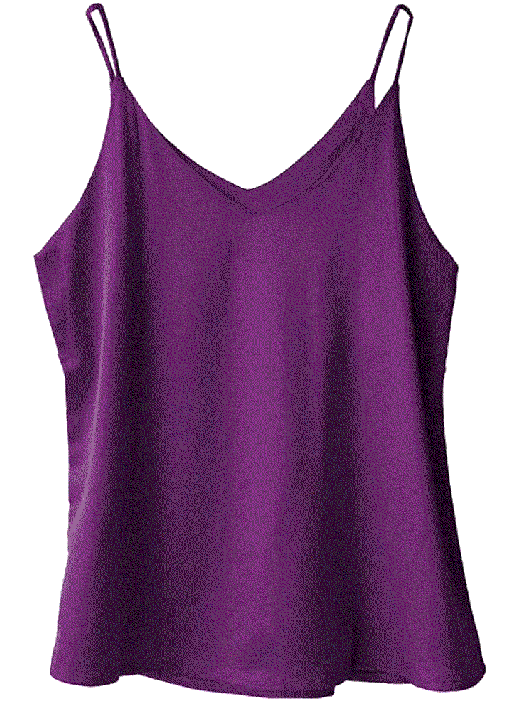 Silk Satin Camisole Cami Plain Strappy Vest top Wantschun