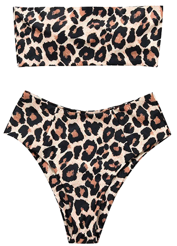 2 Pieces Bandeau Bikini Swimsuits OMKAGI