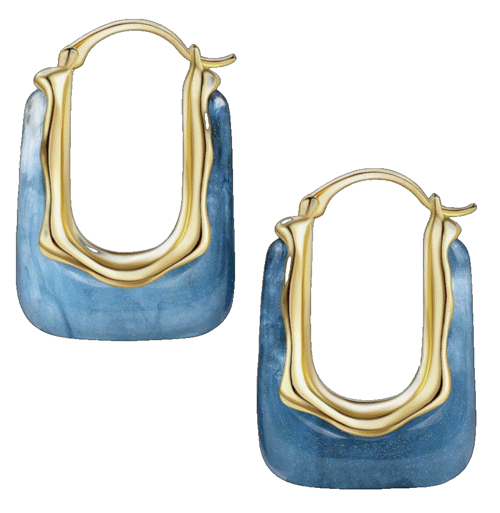 Earrings statement vintage acrylic earring FANCY SHINY