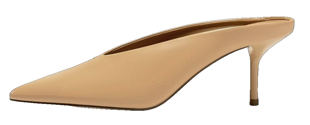 High Heels Mules Closed Pointed Toe Slide  Coutgo