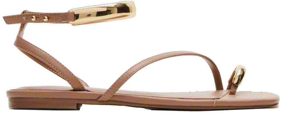 Toe Ring Strappy Flats Sandals RJYLP