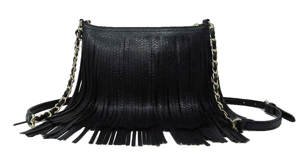 Womens fringe leather crossbody shoulder Solene