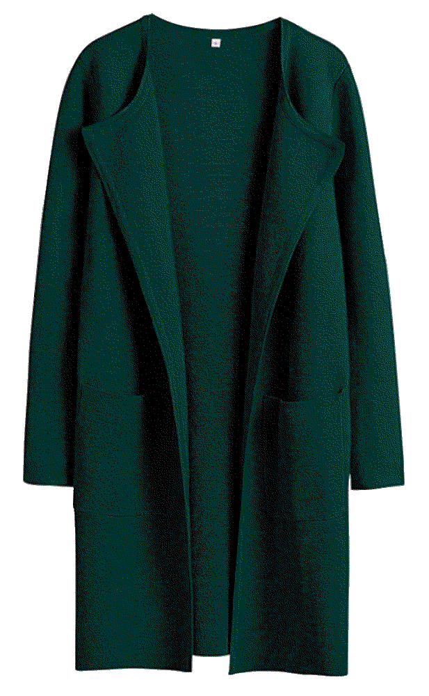 open front knit cardigan long sleeve lapel casual  Anrabess