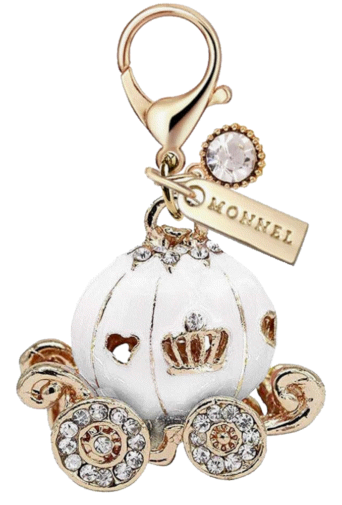Princess pumpkin carriage lobster white handbag charm CHARM