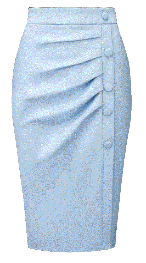 Pencil Elastic High Waist Ruched Bodycon Skirt Hobemty