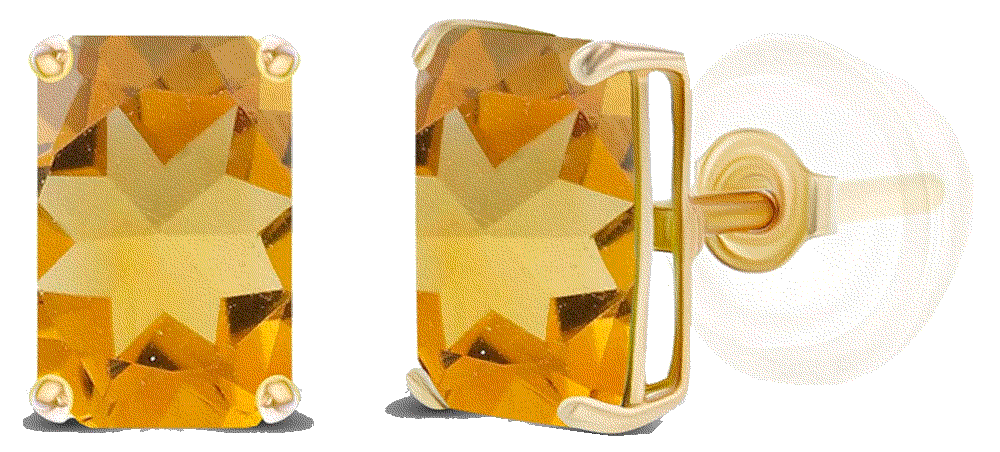 Solid 14K Gold or 14K Gold Plated Stud Earrings Decadence