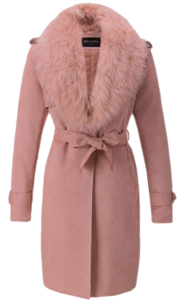 Faux Suede Leather Long Jacket Bellivera