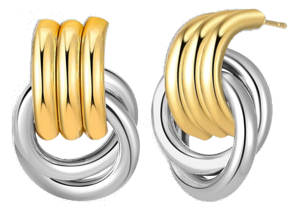 Chunky earrings statement geometric jewelry Dnswez