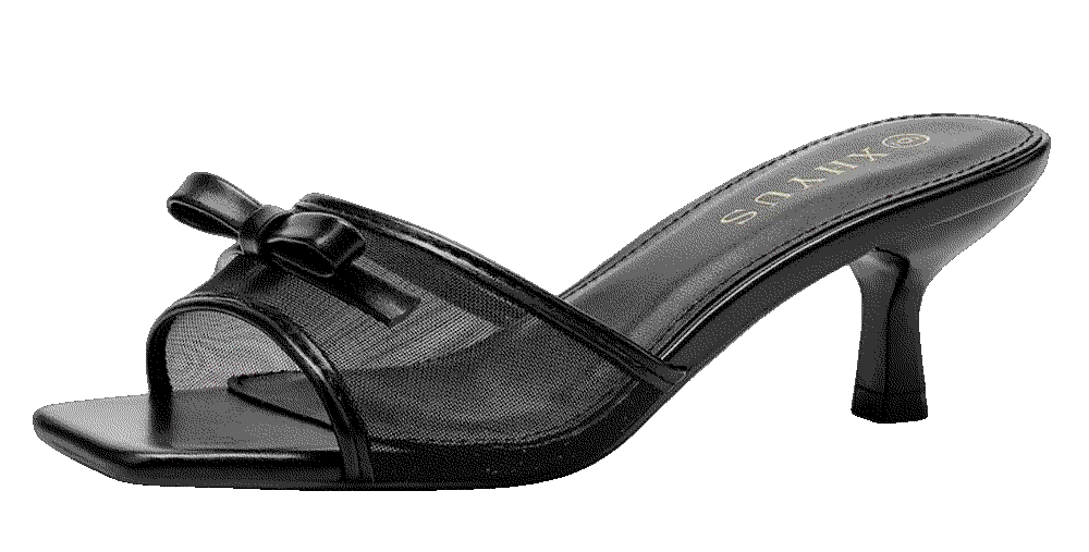 Square-Toe Open-Toe Stiletto Sandals Stylish mule  XHYUS