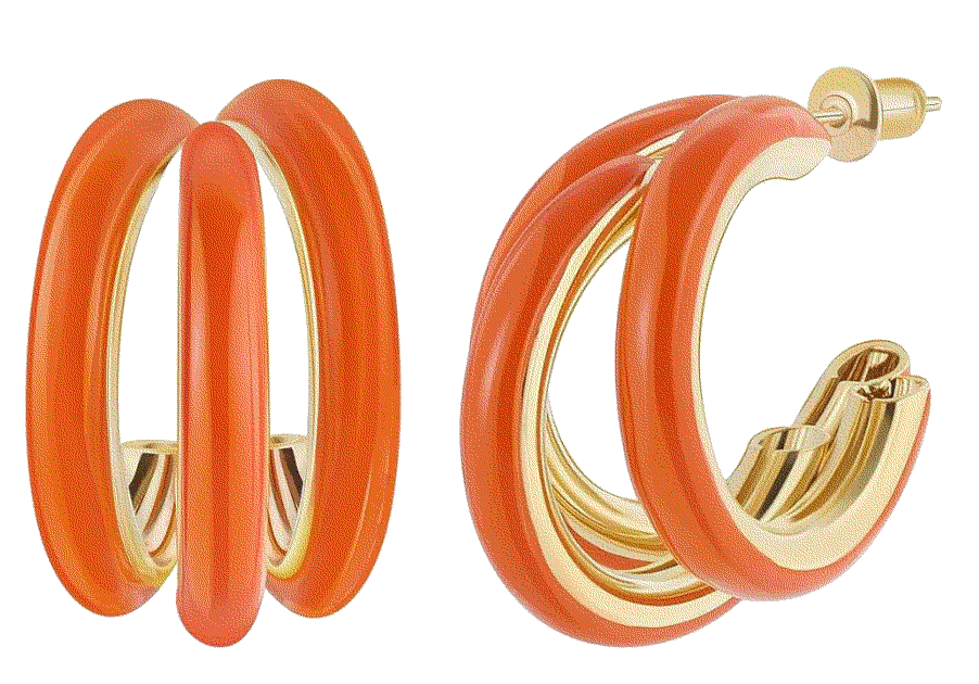 Earrings chunky triple trendy jewelry Secroma