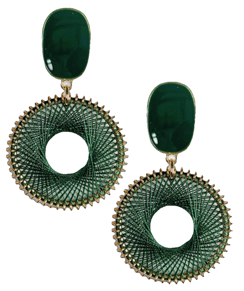 Retro Round Ear Buckles round bead Baroque earrings Yiibttn