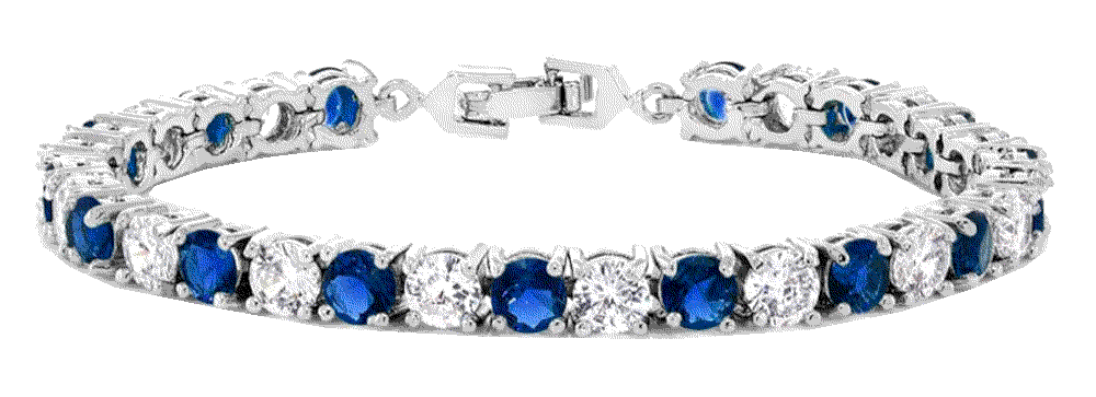 Sparkling Multi-Color Round Cubic Zirconia bracelet Gem Stone King