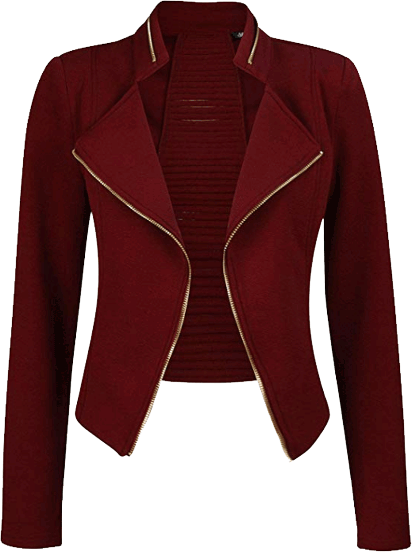 Fleece Jacket Classic Crop Rider Zip UP Jacket Michel