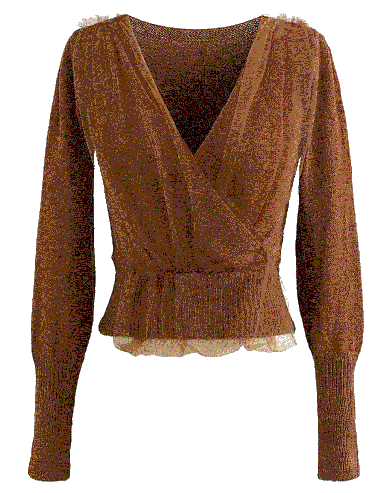 Chicwish womens casual caramel overlay Chicwish