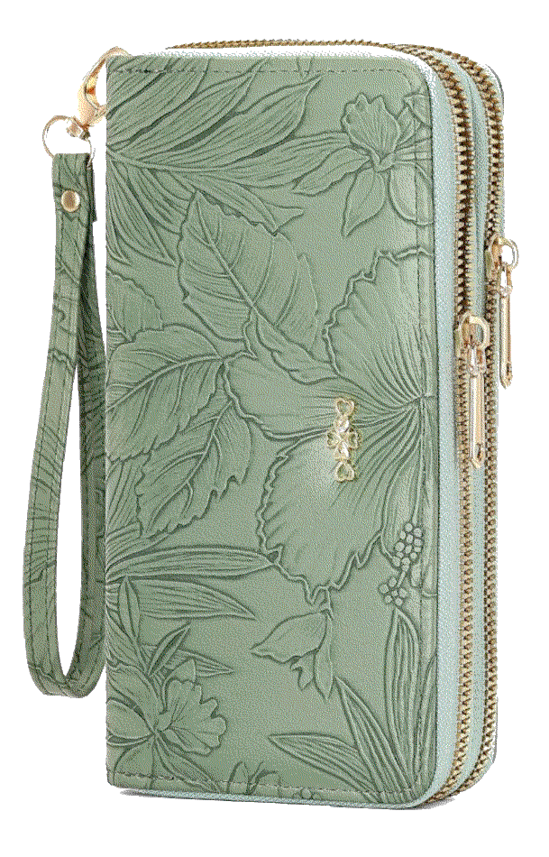 Rniega wallet clutch leather capacity Rniega