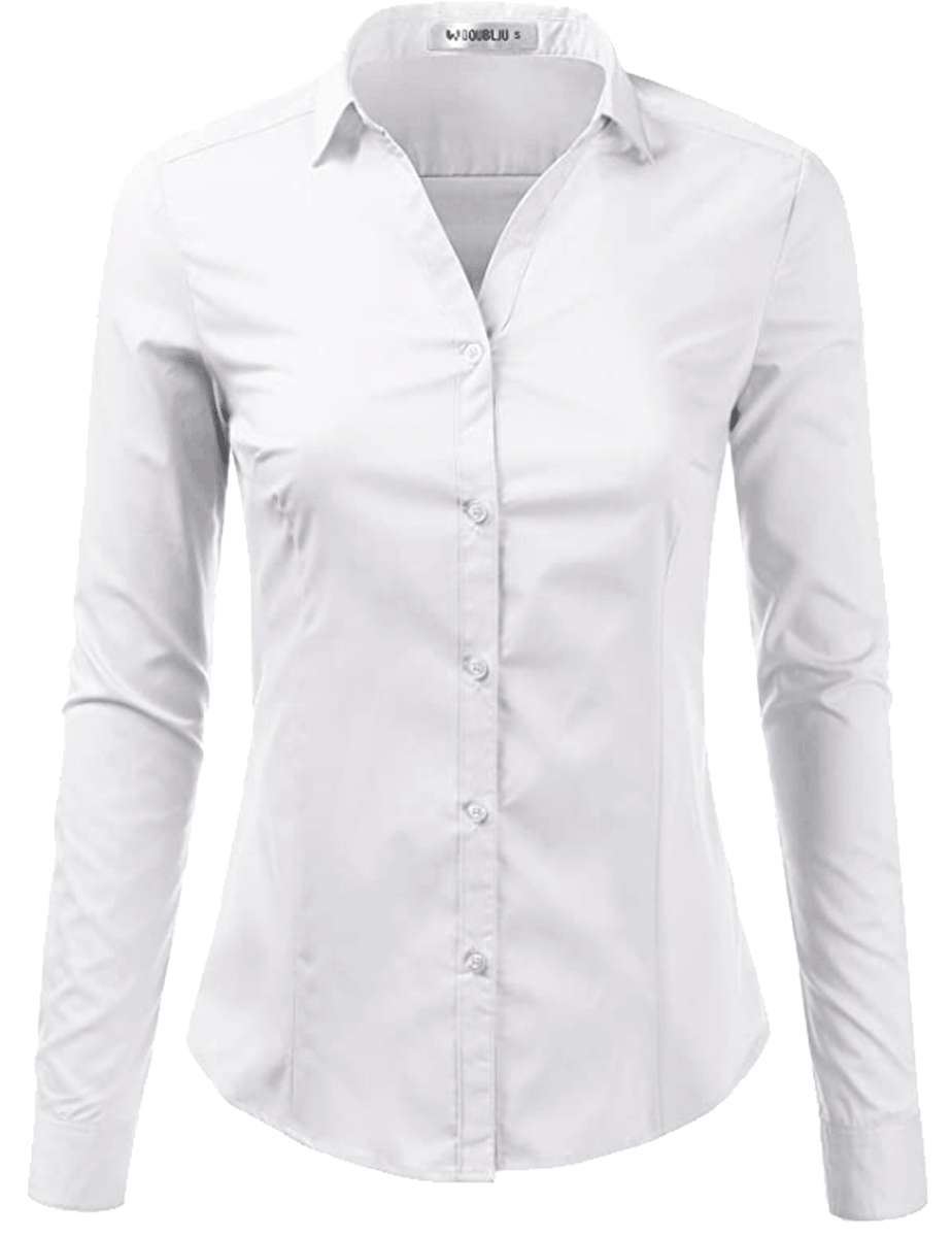  Basic Slim Fit Long Sleeve Button Down Collared Shirts Doublju 