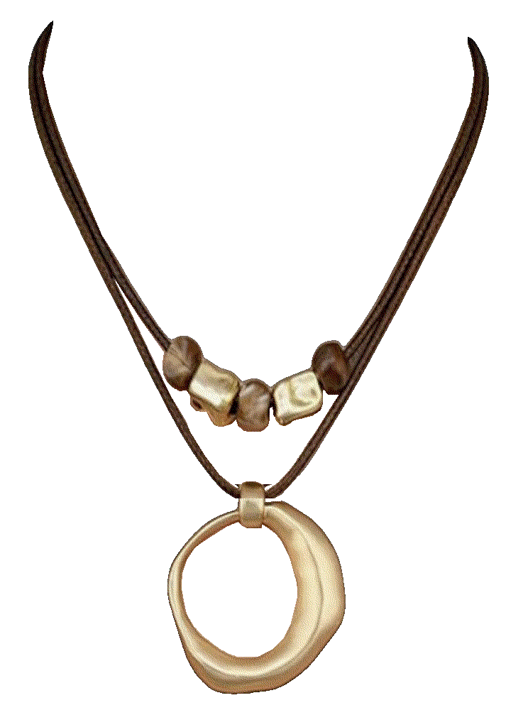 Cowgirl Necklace Stone Leather Cord Pendant Necklaces  GelConnie