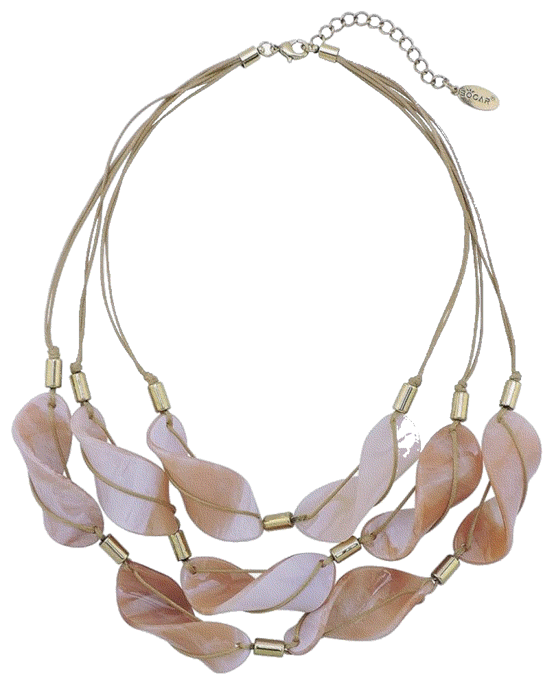 Statement acetate necklace necklaces  beige Bocas