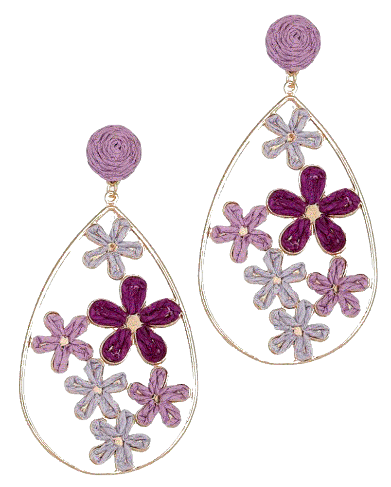 Ruoffeta earrings handmade teardrop statement Ruoffeta