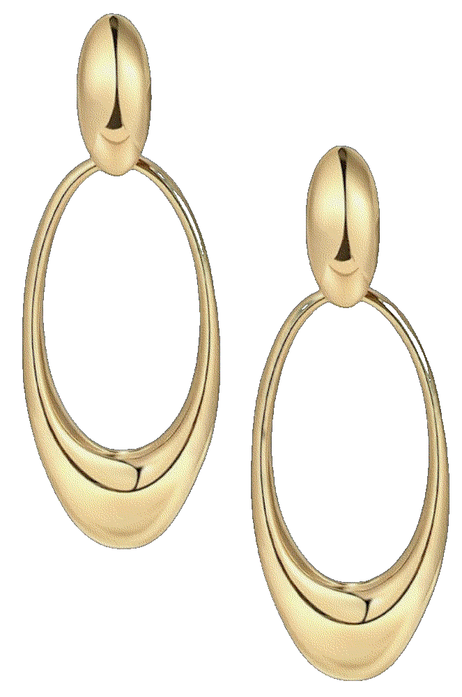 18K Gold Plated Geometric Chunky Dangle Earrings  Roise Lady