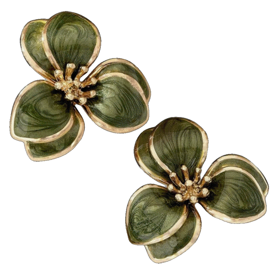 Double Layer Petal Flower Fashion Dangle Earrings Disclean