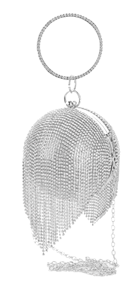 Round Ball Crystal Tassel clutch bag Linkidea