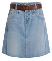 Emmiol Denim Skirt Mid/High Waist Knee Length A Line