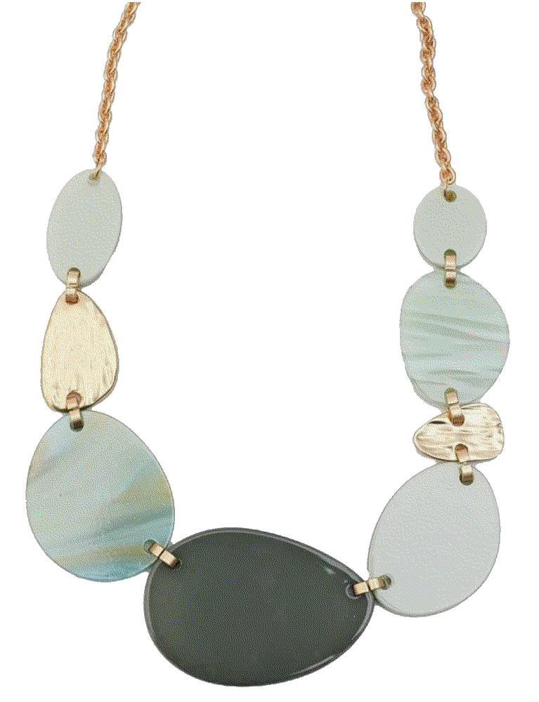 Resin Bib Collar Statement Necklace  TONLUYAX