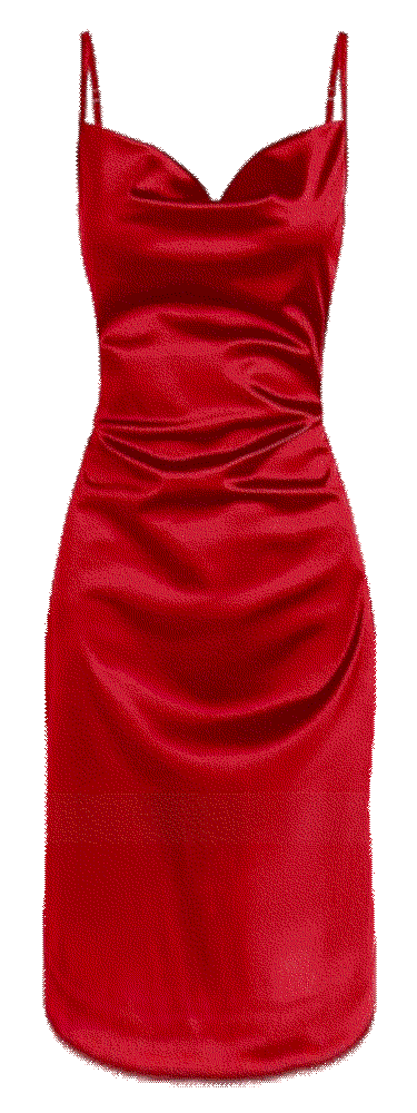 Spaghetti Strap Cowl Neck Elegant Long Slip Satin Silk Midi Dress Ekouaer