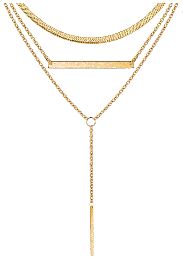 14k Gold Plated Snake Choker Chain Multilayer necklace Kinimore