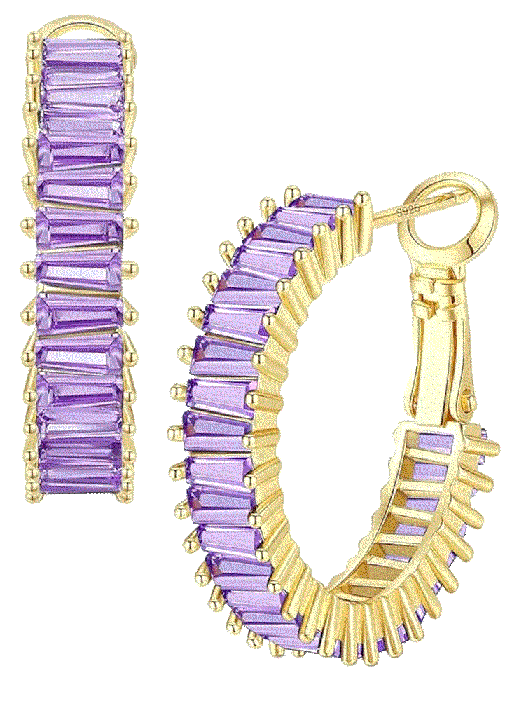 Gloquat earrings lavender diamond earring Gloquat
