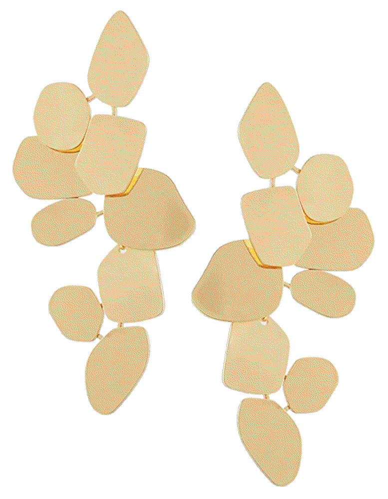 Gold Geometric Drop Earrings Yanchun