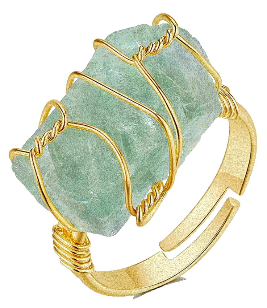 Handmade Crystal Gold Rings Sismiurra