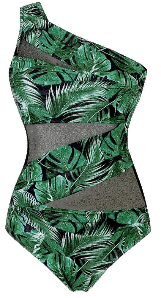 Runtlly one shoulder swimsuit black xxl Runtlly