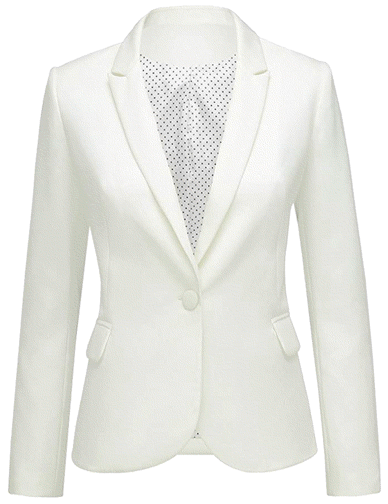 Notched Lapel Pocket Button Blazer Jacket Suit LookBook