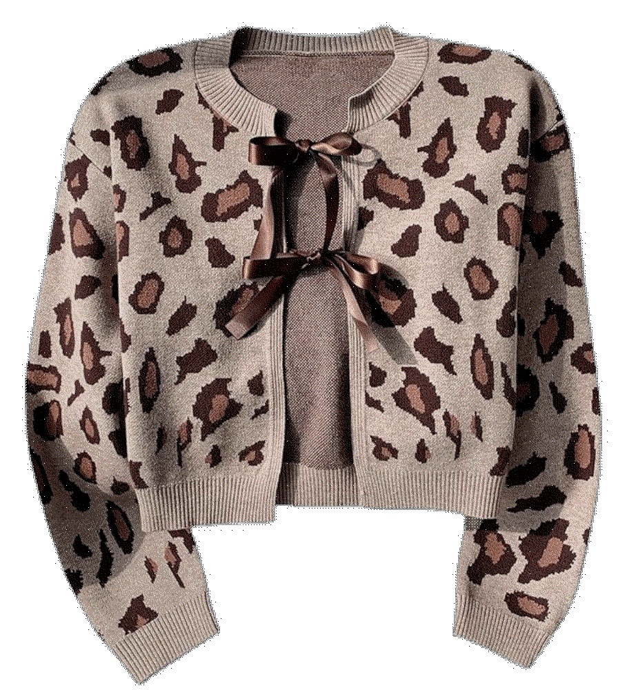 Beaudrm sleeves leopard cardigan multicolor Beaudrm