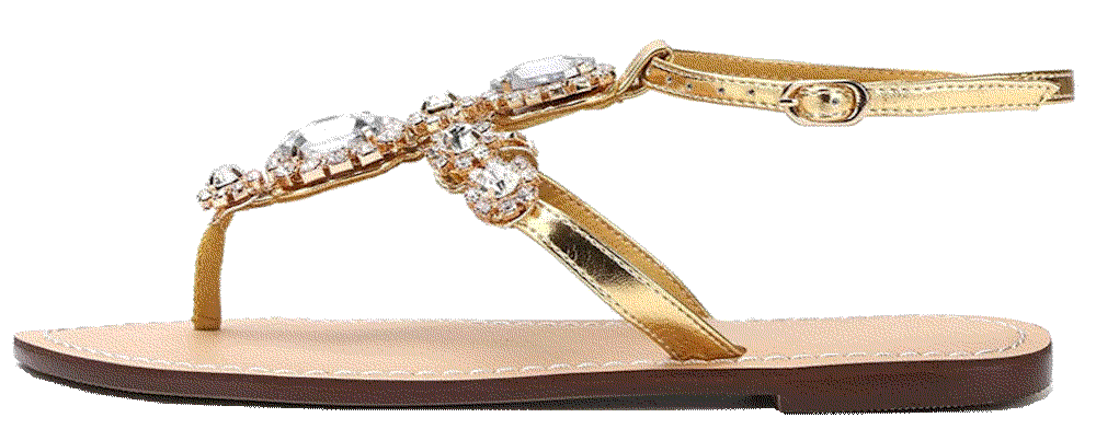 Rhinestone Flat Crystal Flip Flops Sandals Uryze
